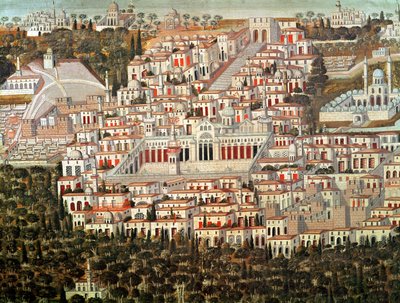 View of the City of Damascus by Syrian School
